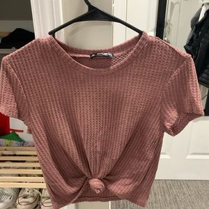 Shein waffle crop top